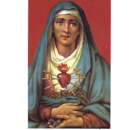 stamp Lady of Sorrows card