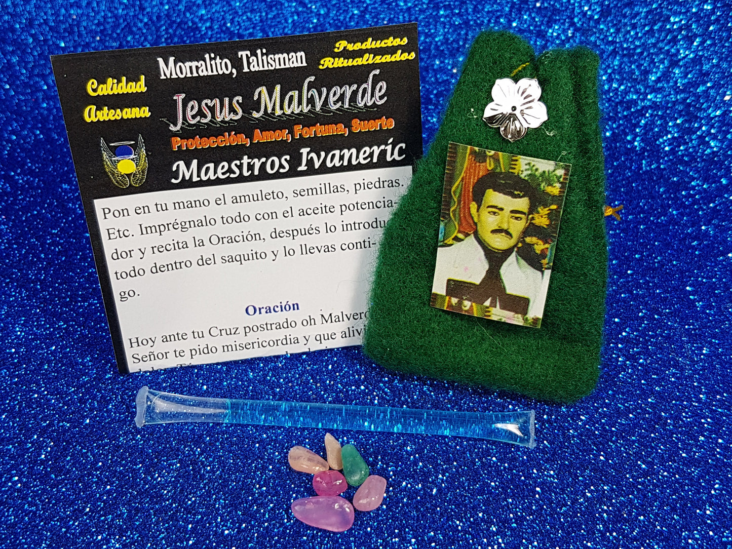 amuleto jesus malverde morralito