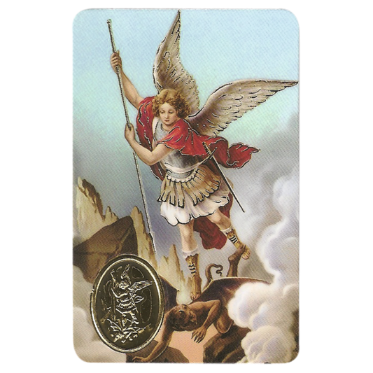 michael archangel card medal