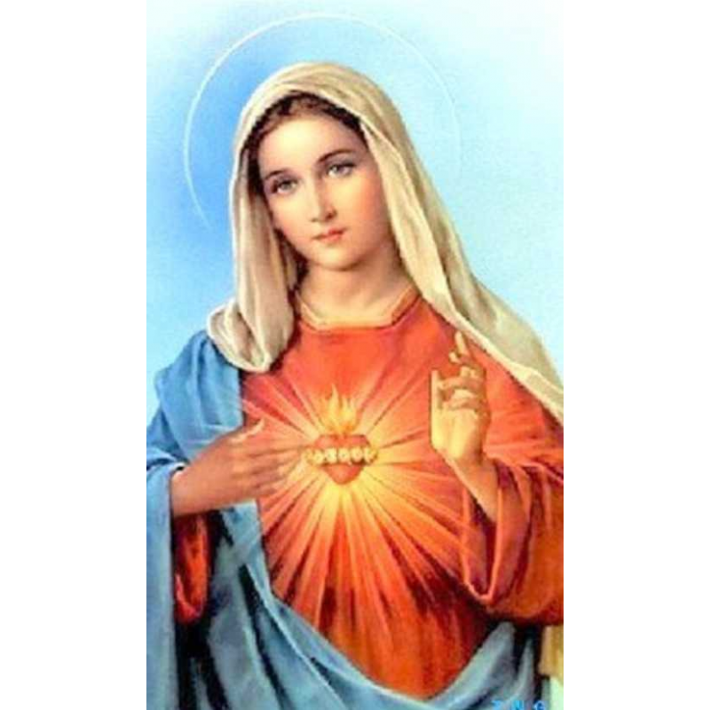 sacred heart mary card
