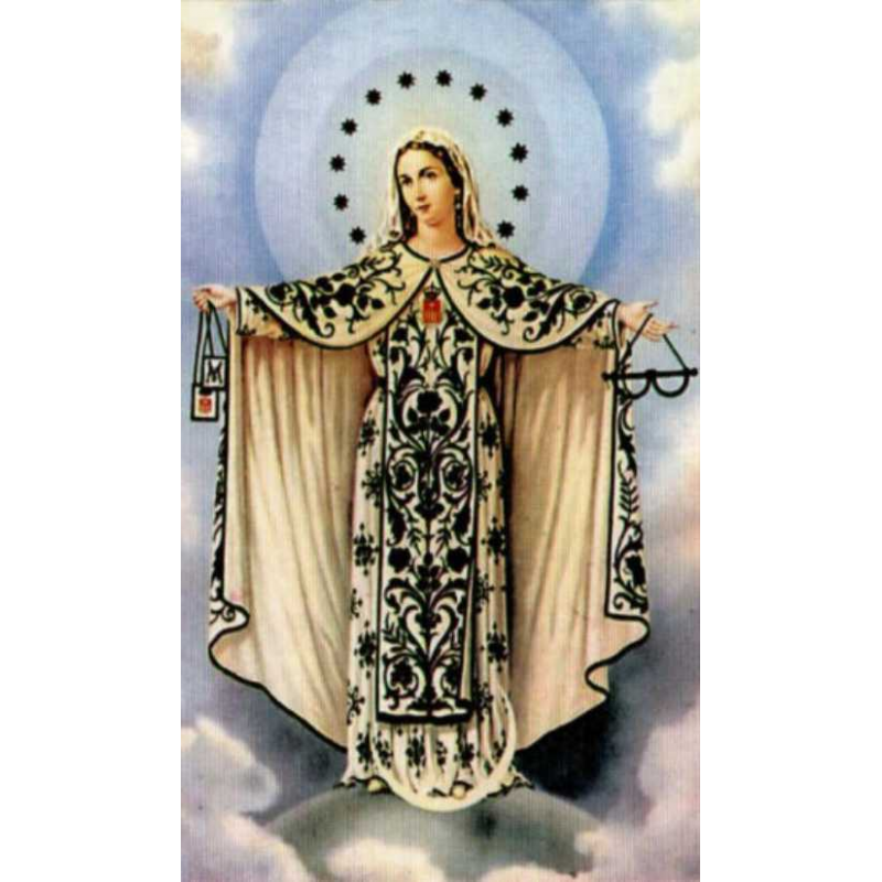 lady of mercy religious card