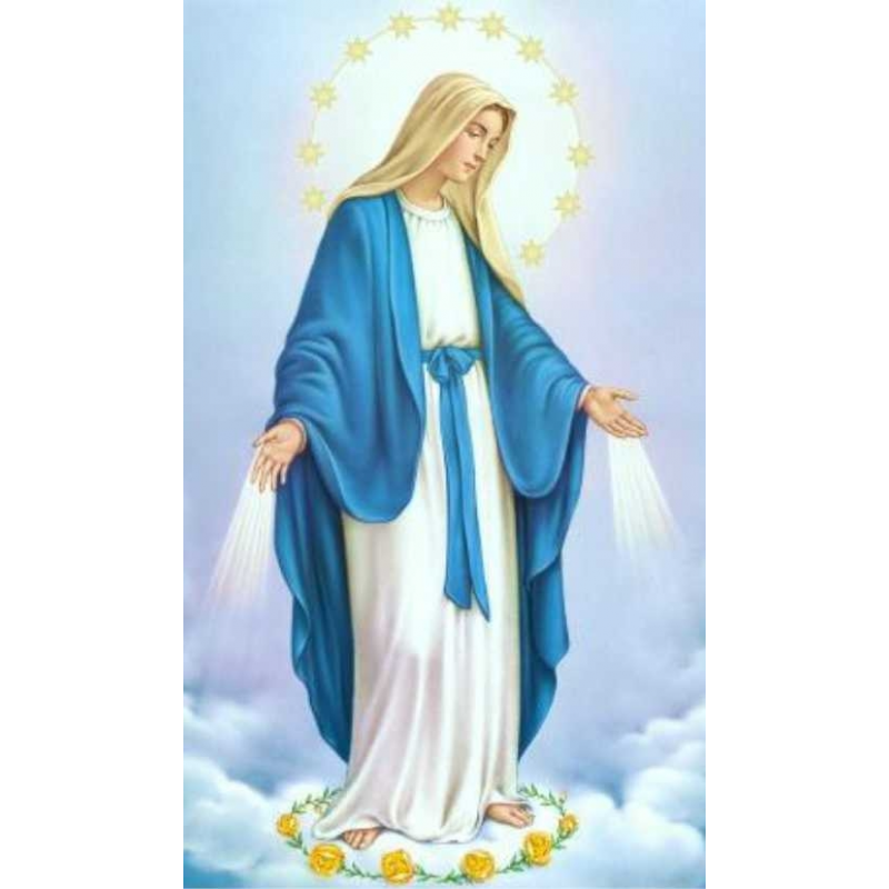 miraculous virgin religious card
