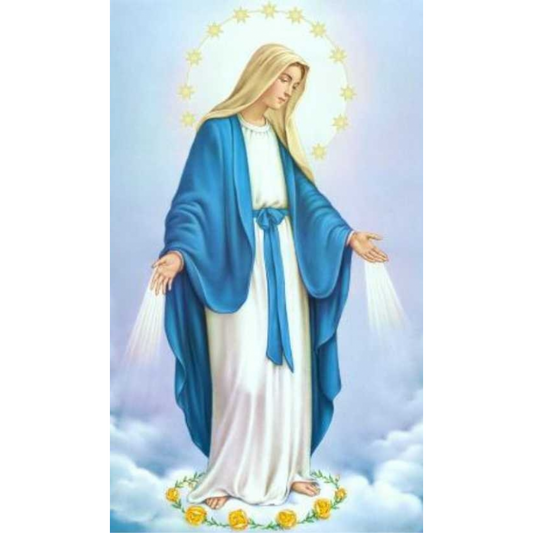 miraculous virgin religious card